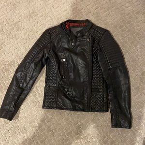 Kids faux leather jacket.